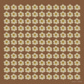 Full view of the 'Daisy Brown' scarf by Kunst & Colore. The print features small cream-coloured daisies arranged in a uniform square, on a brown background.