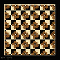 Cotton Bandana Scarf 50cm Square, Flower Power Chess By Kunst & Colore
