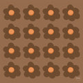 Cotton Bandana Scarf 50cm Square, Giant Daisy Brown Sugar By Kunst & Colore