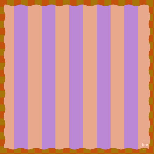 Cotton Bandana Scarf 50cm Square, Tessa Candy Crush By Kunst & Colore