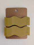 Wave Hair Clip 8cm in Caper