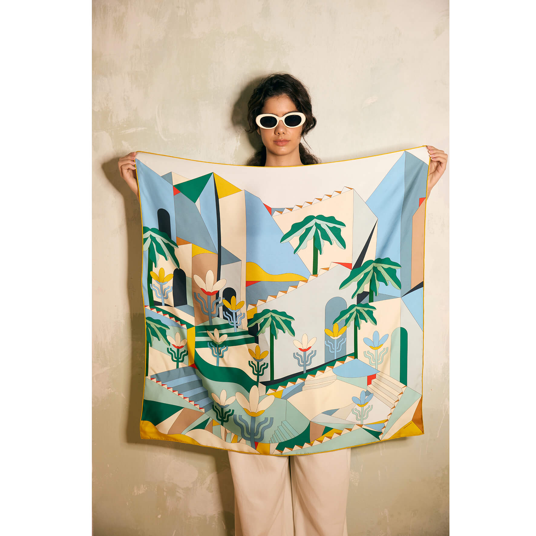 Jessie Zhao | Tropical Breeze Double Sided Silk Scarf