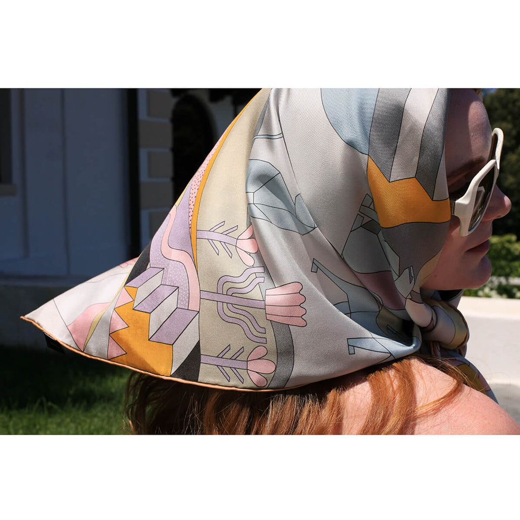 Jessie Zhao | Jungle Puzzle Double Sided Silk Scarf