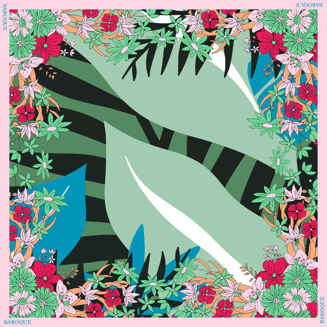 3_Green Glittering Garden Embellished