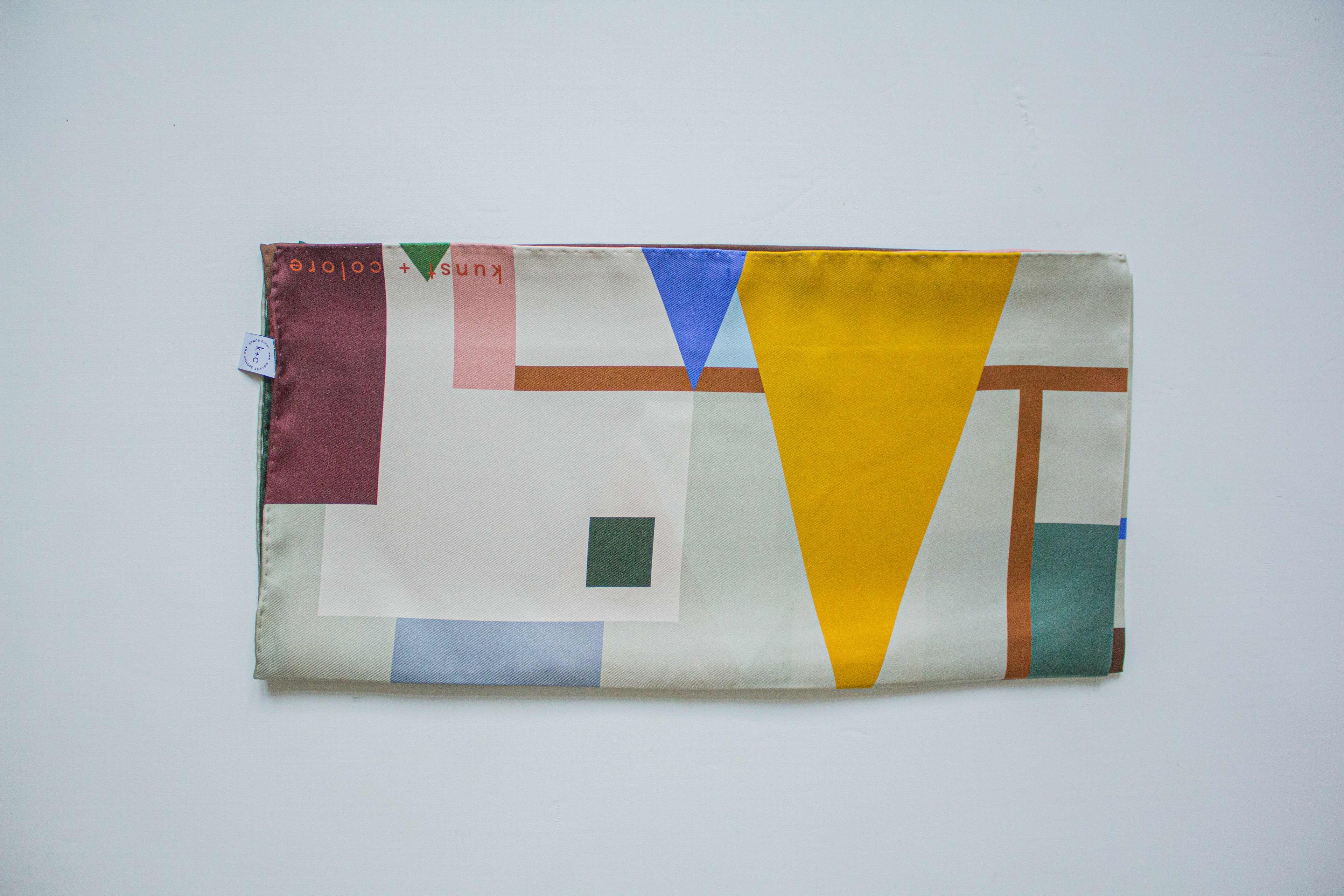 Mint Metropolis by Kunst & Colore, 90cm Silk Scarf