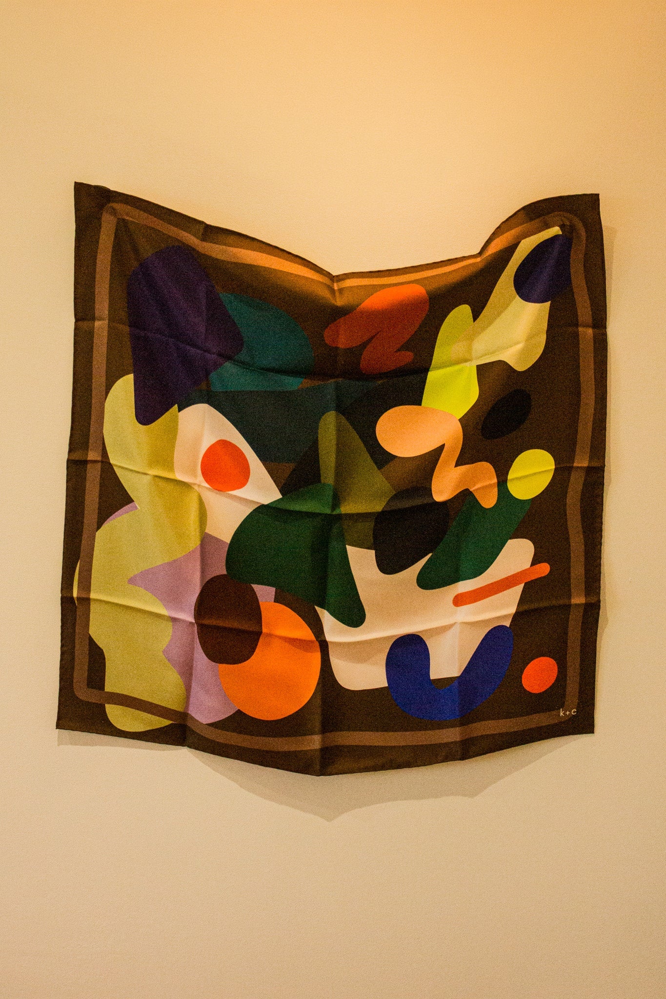 Chocolate Fondue by Kunst & Colore, 87cm Silk Scarf