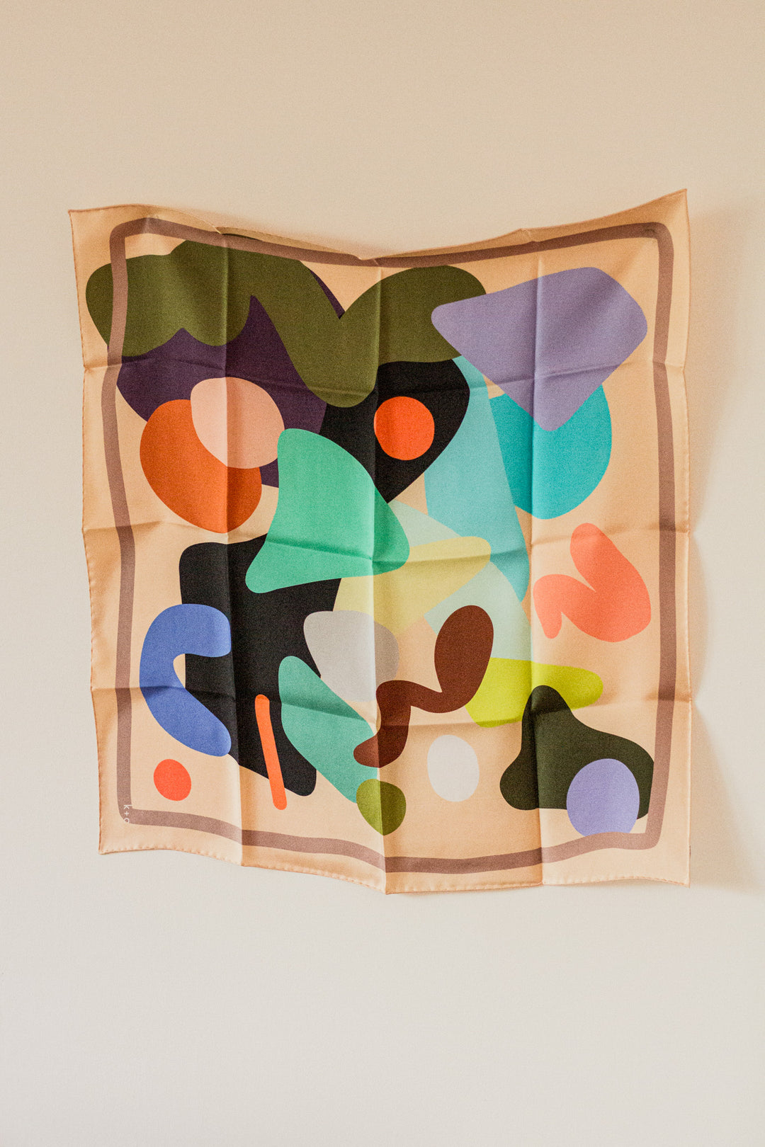 Minor Defect - White Chocolate Blondie by Kunst & Colore, 87cm Silk Scarf
