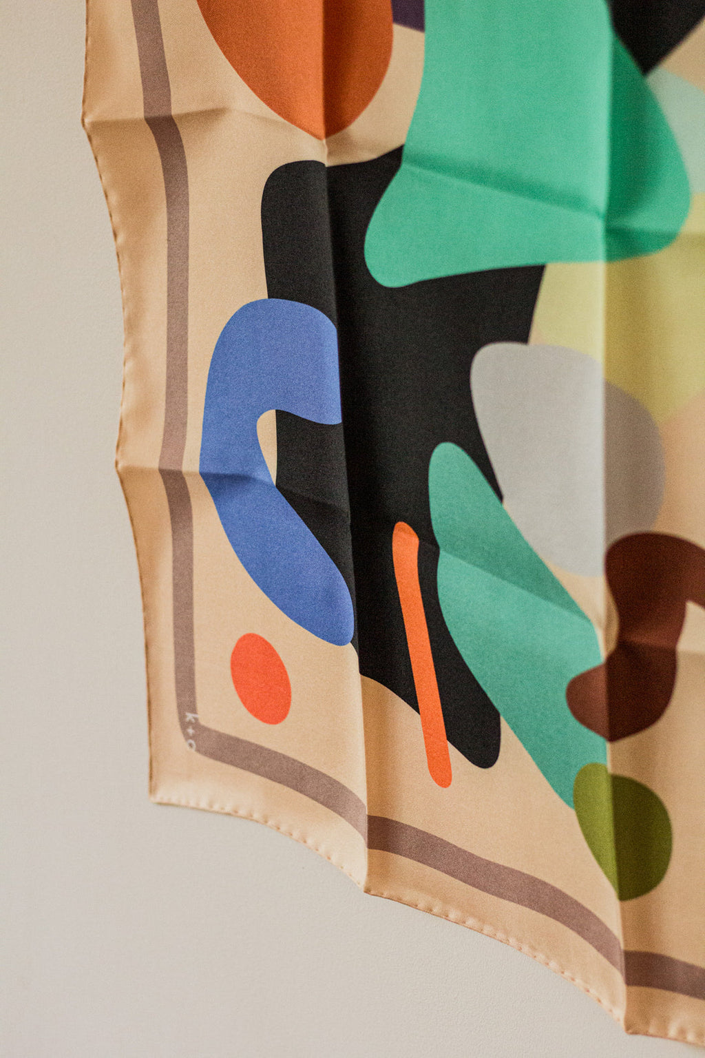 Minor Defect - White Chocolate Blondie by Kunst & Colore, 87cm Silk Scarf