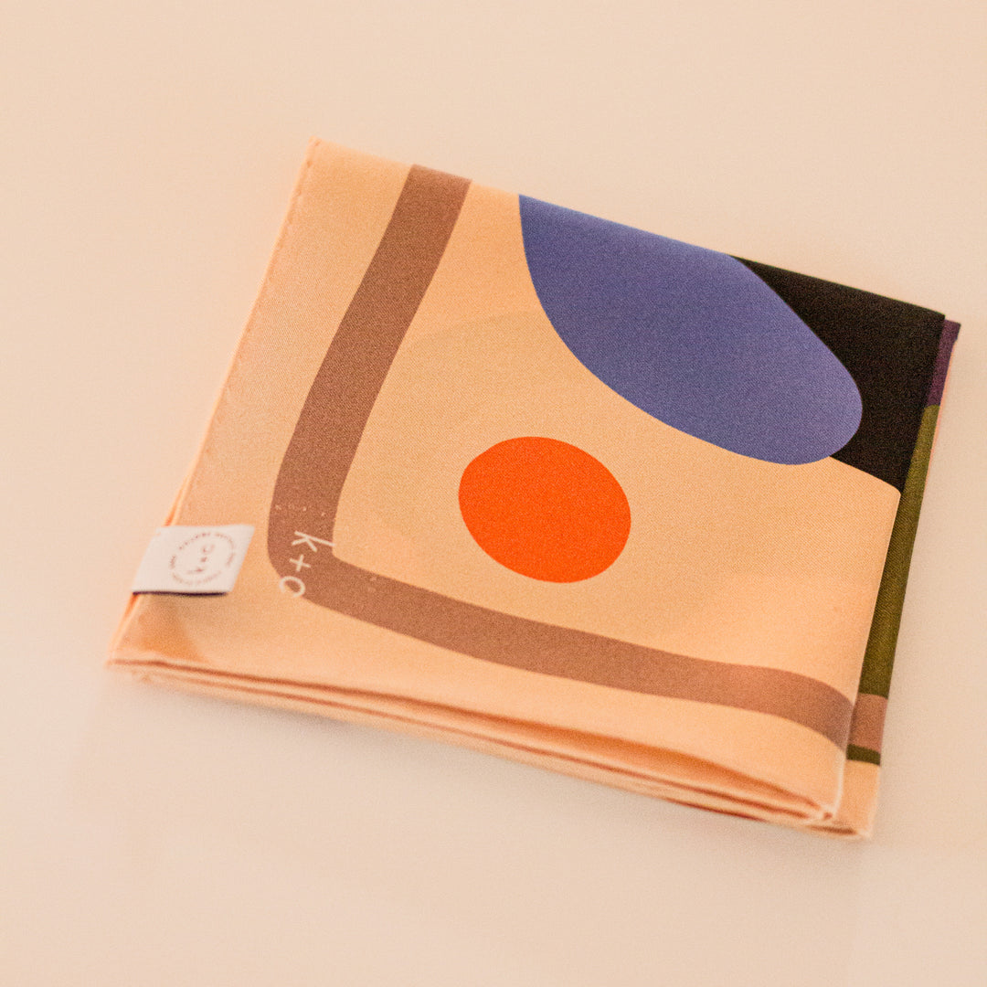 Minor Defect - White Chocolate Blondie by Kunst & Colore, 87cm Silk Scarf