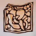 Crazy Pave In Chocolate by Kunst & Colore, 87cm Silk Scarf