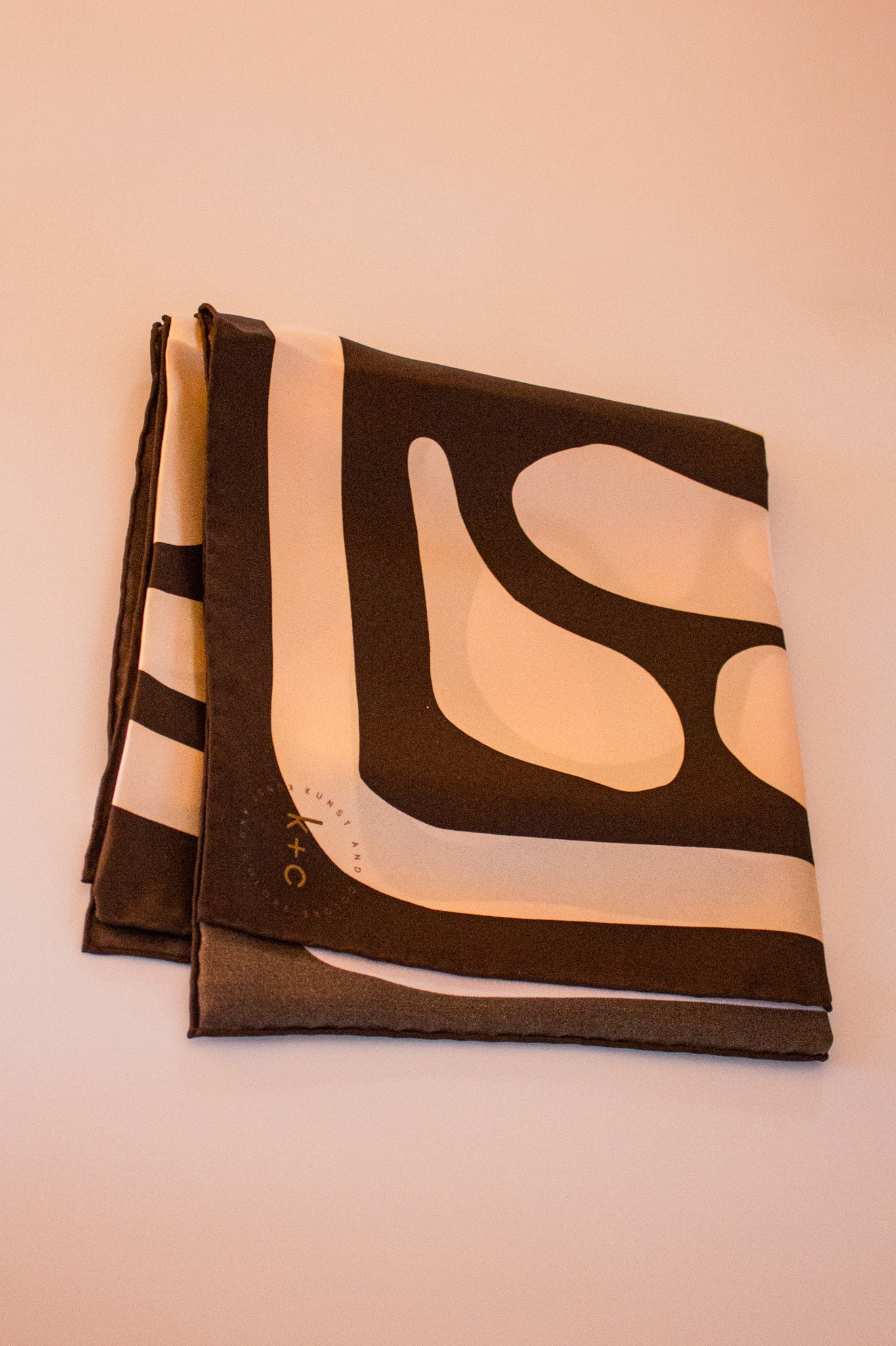 Crazy Pave In Chocolate by Kunst & Colore, 87cm Silk Scarf