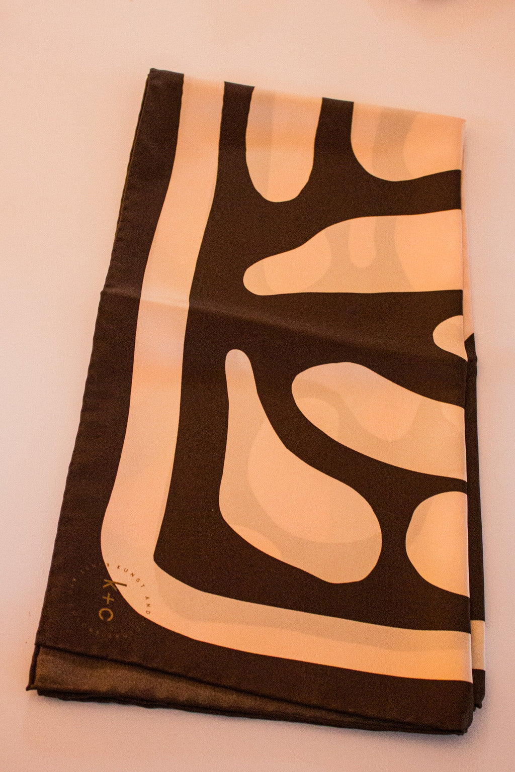 Crazy Pave In Chocolate by Kunst & Colore, 87cm Silk Scarf