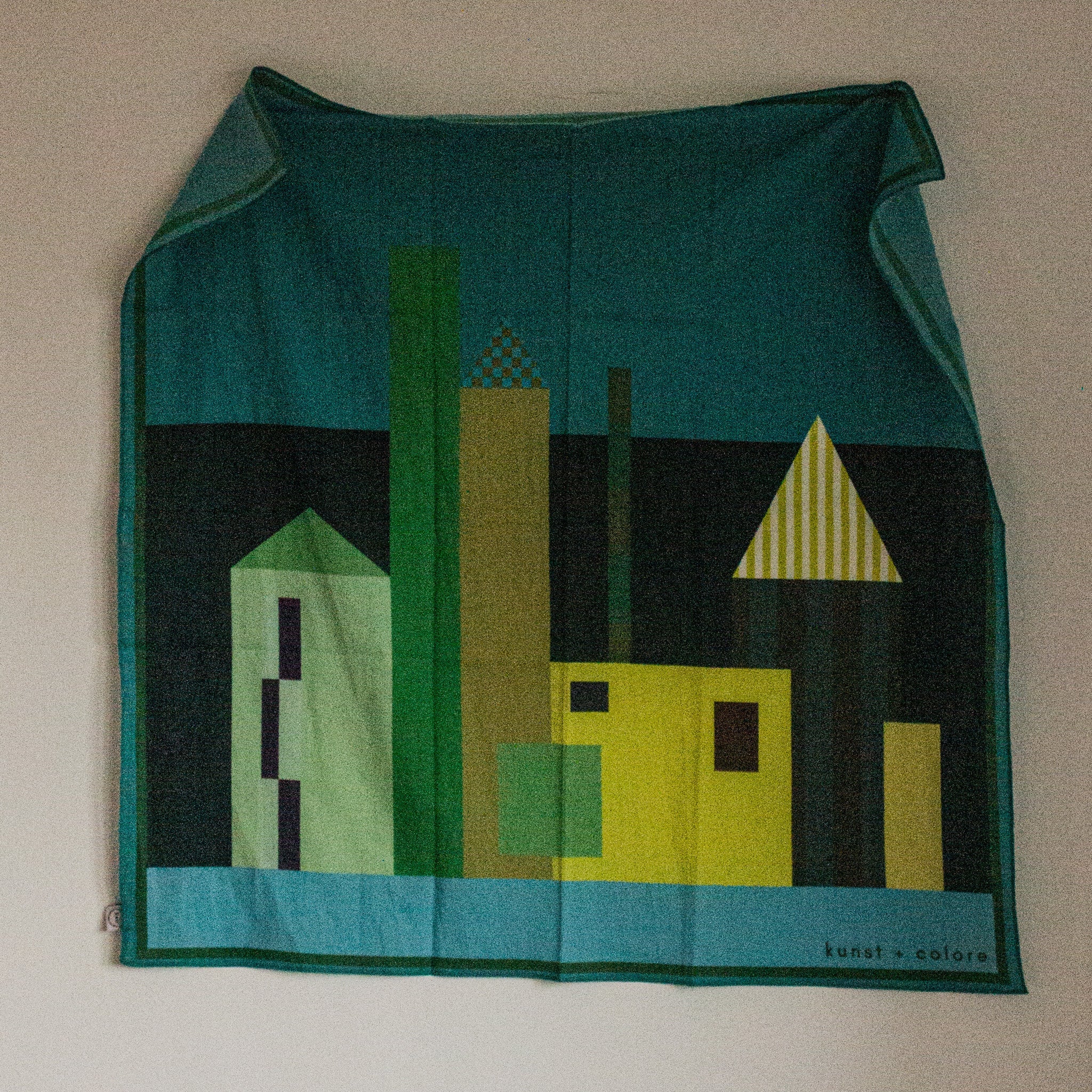 Cotton Bandana Scarf 70cm Square, Madhouse Limone By Kunst & Colore