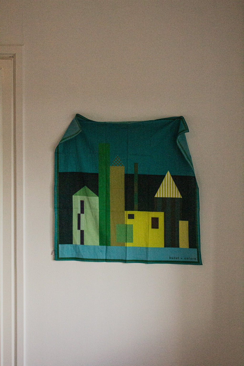 Cotton Bandana Scarf 70cm Square, Madhouse Limone By Kunst & Colore