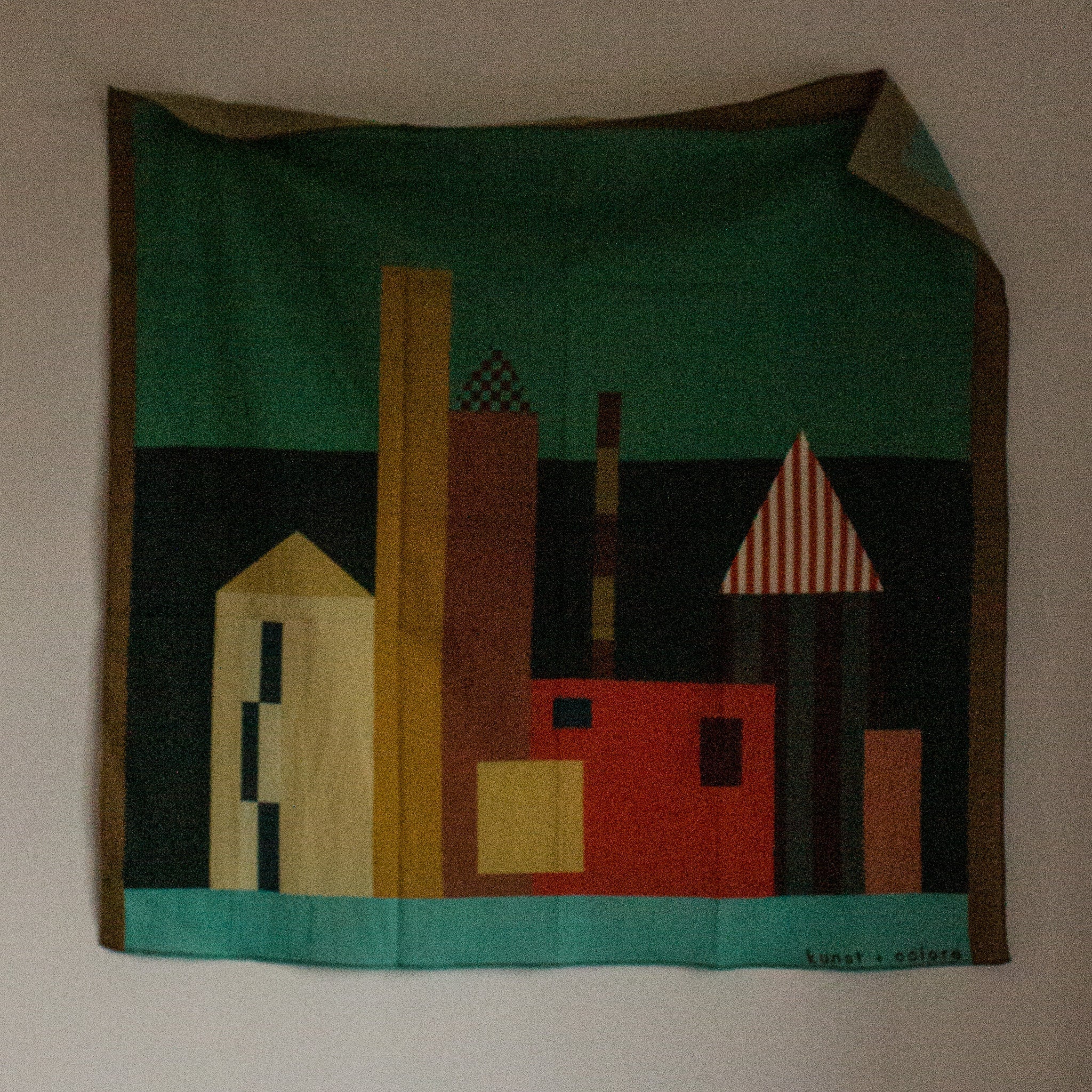 Cotton Bandana Scarf 70cm Square, Madhouse Tangerine By Kunst & Colore
