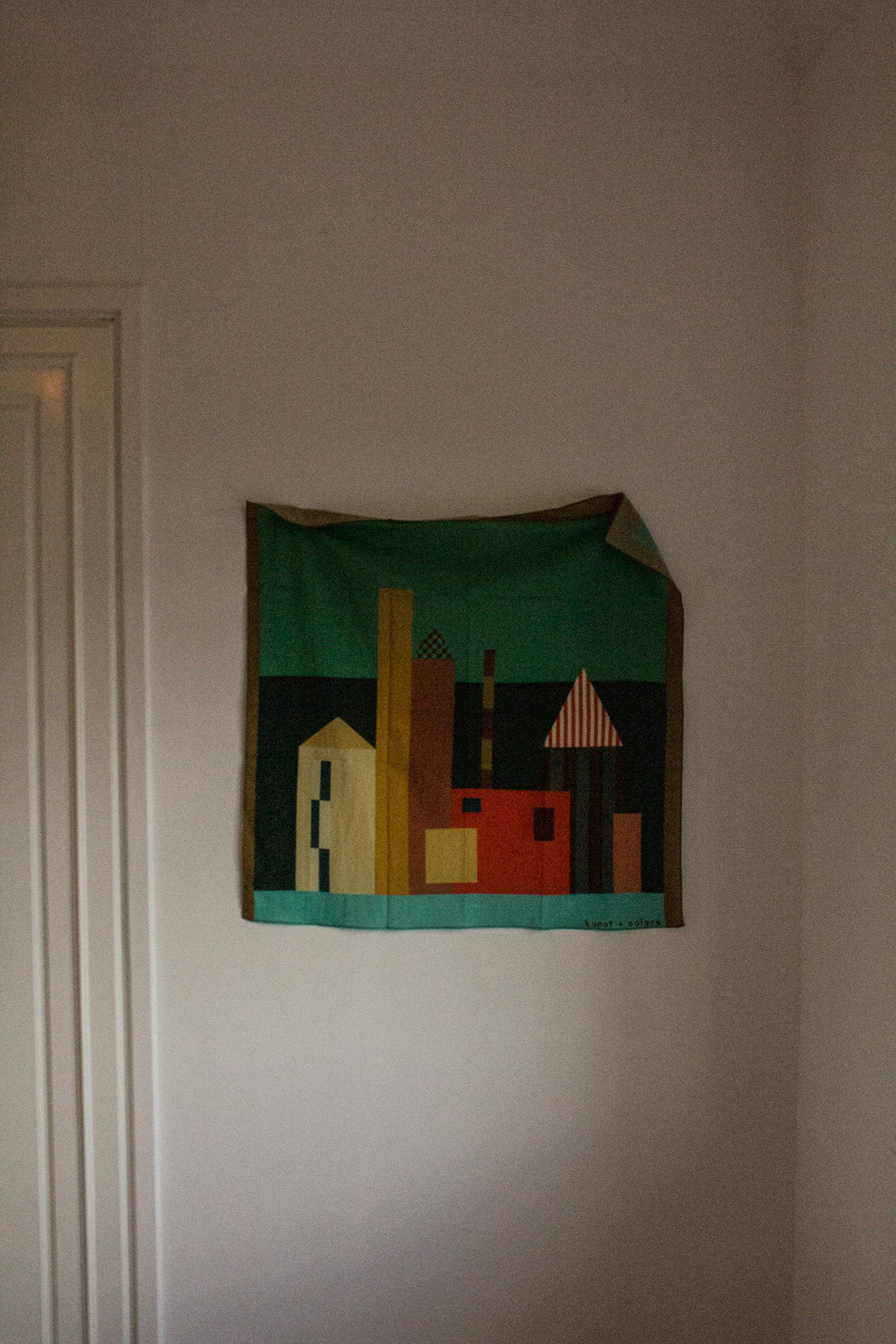 Cotton Bandana Scarf 70cm Square, Madhouse Tangerine By Kunst & Colore