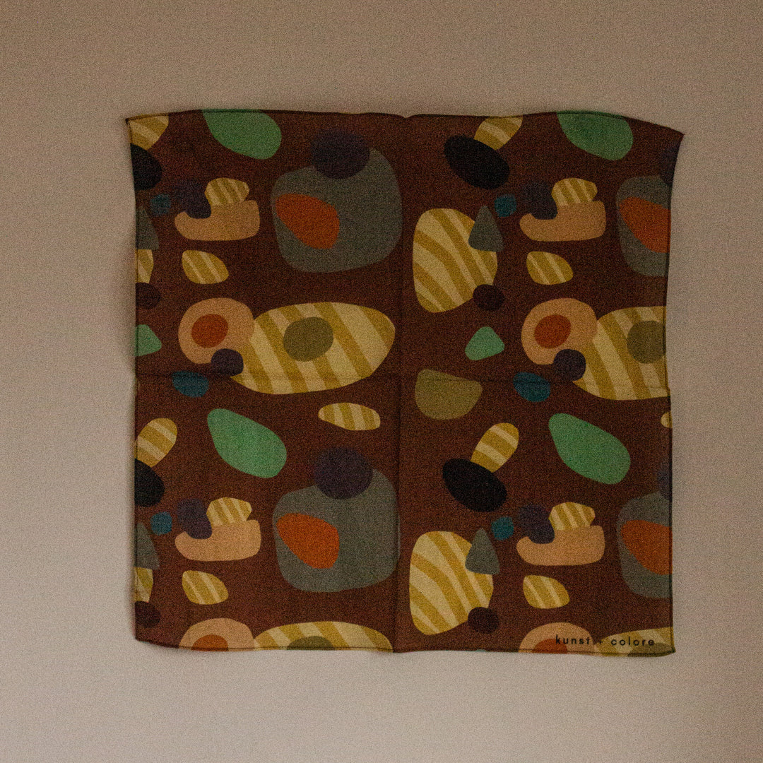 Cotton Bandana Scarf 50cm Square, Milk With Your Cocopops By Kunst & Colore