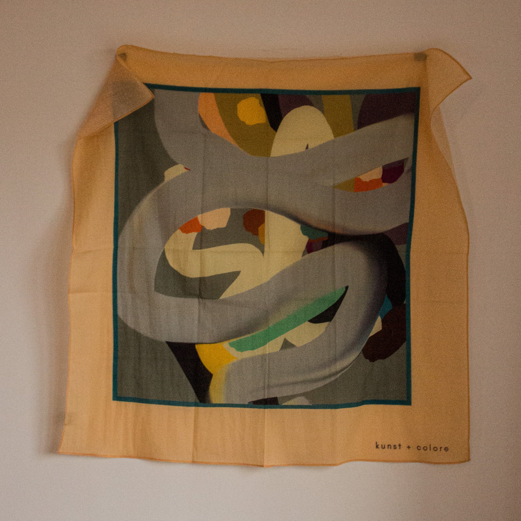 Cotton Bandana Scarf 70cm Square, Spontaneous Sketch In Rose By Kunst & Colore