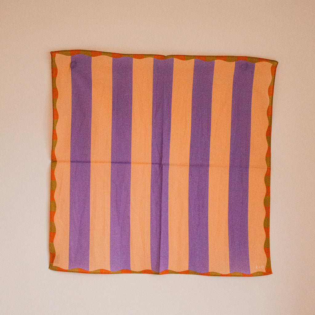 Cotton Bandana Scarf 50cm Square, Tessa Candy Crush By Kunst & Colore