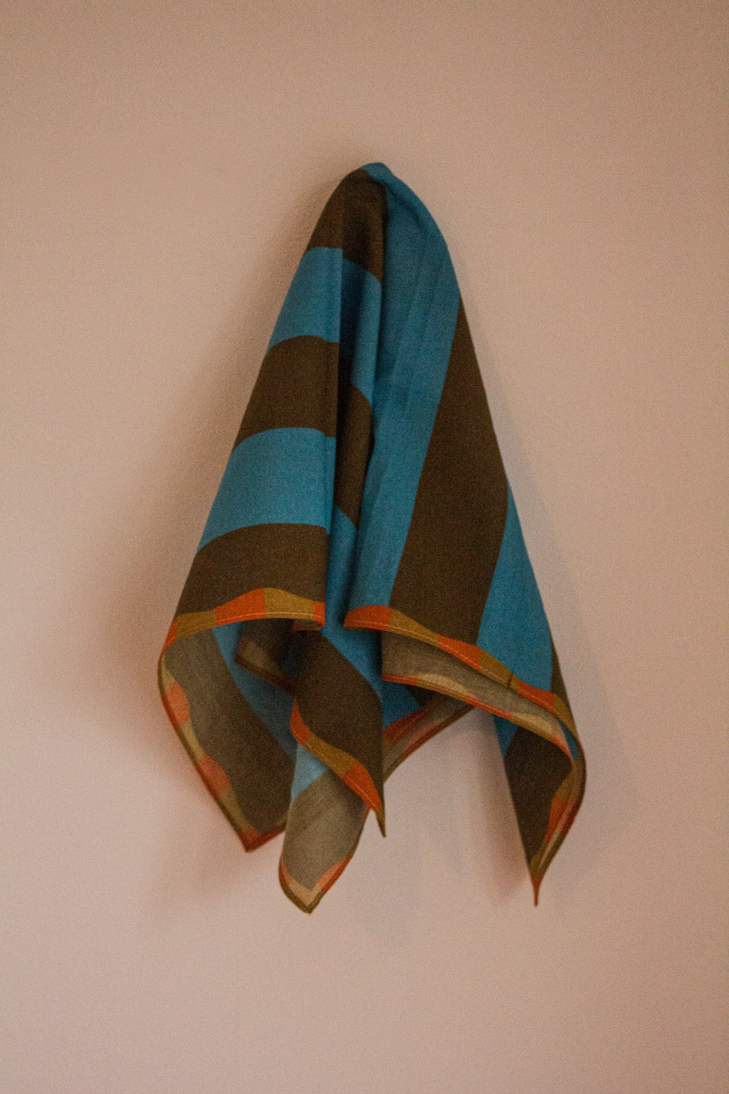 Cotton Bandana Scarf 50cm Square, Tessa Azure By Kunst & Colore