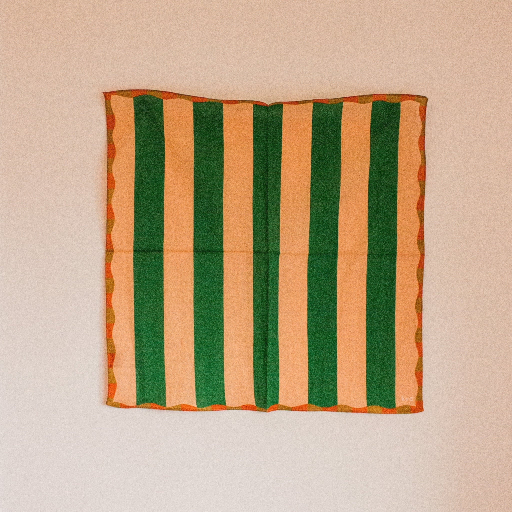 Cotton Bandana Scarf 50cm Square, Verdant Green By Kunst & Colore