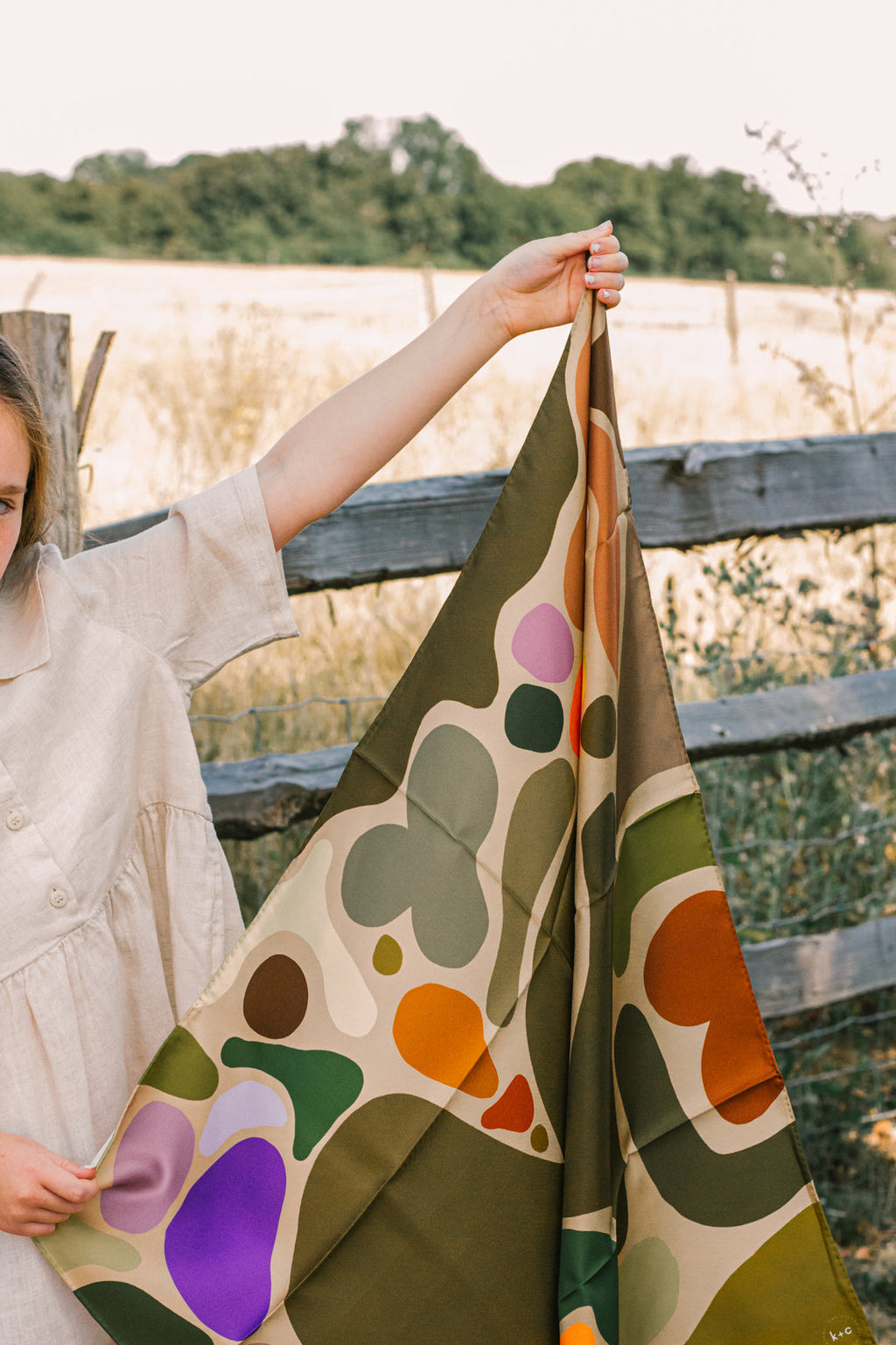 Eat Your Greens by Kunst & Colore, 90cm Silk Scarf