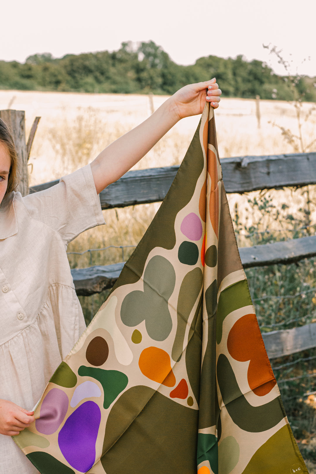 Eat Your Greens by Kunst & Colore, 90cm Silk Scarf