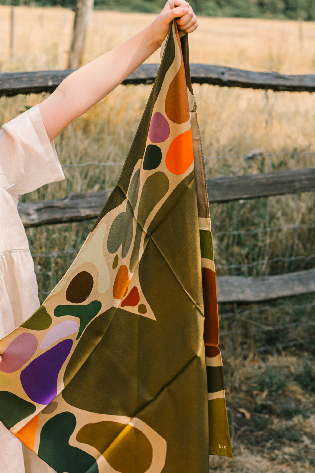 Eat Your Greens by Kunst & Colore, 90cm Silk Scarf