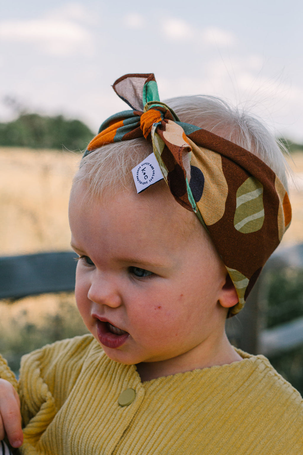 Cotton Bandana Scarf 50cm Square, Milk With Your Cocopops By Kunst & Colore