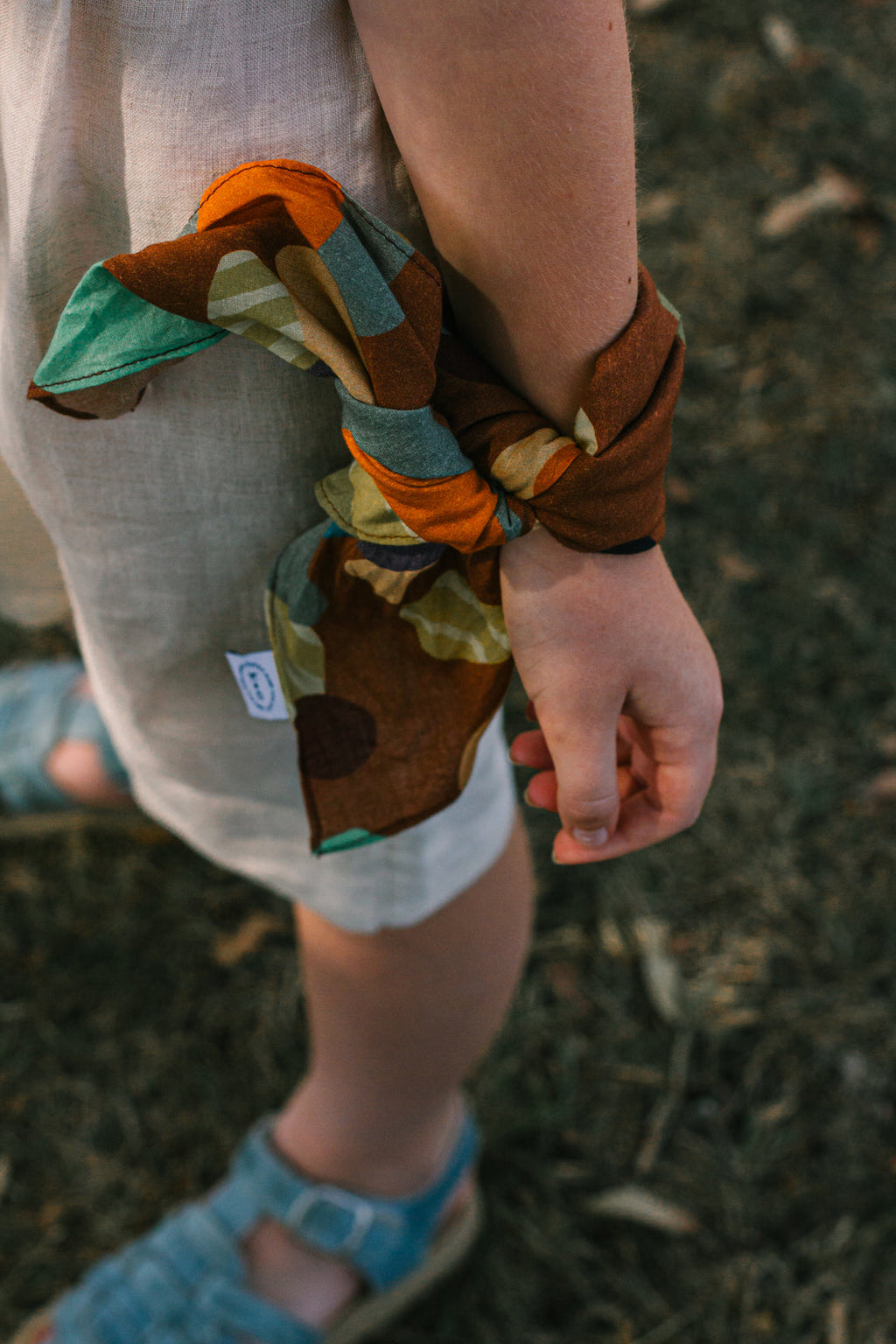 Cotton Bandana Scarf 50cm Square, Milk With Your Cocopops By Kunst & Colore