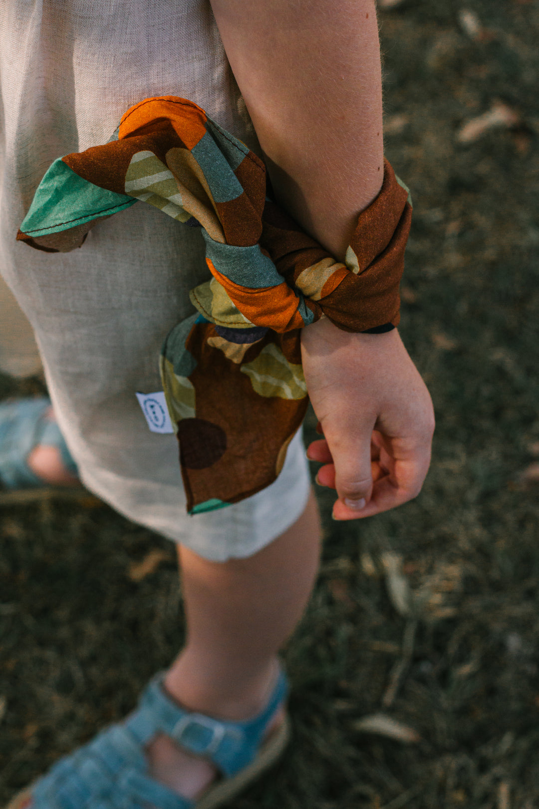 Cotton Bandana Scarf 50cm Square, Milk With Your Cocopops By Kunst & Colore