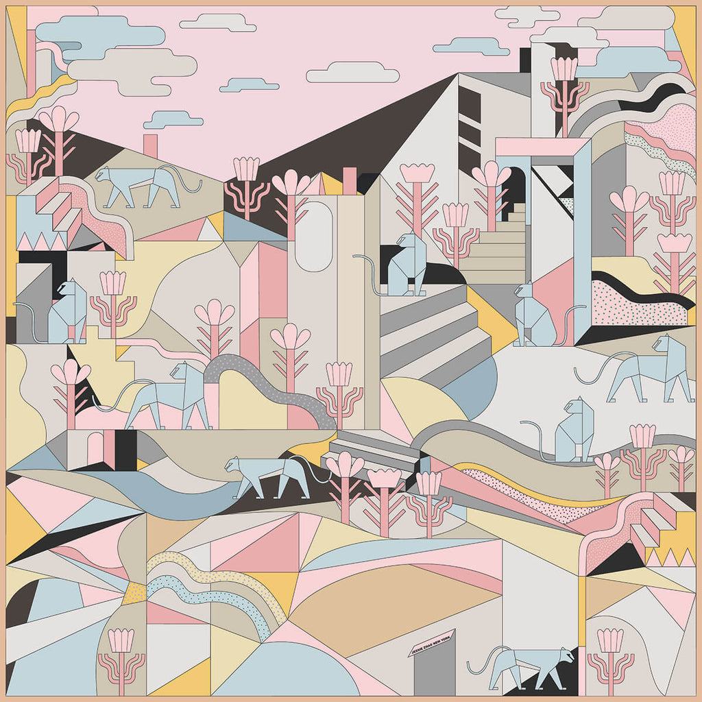 Jessie Zhao | Jungle Puzzle Double Sided Silk Scarf