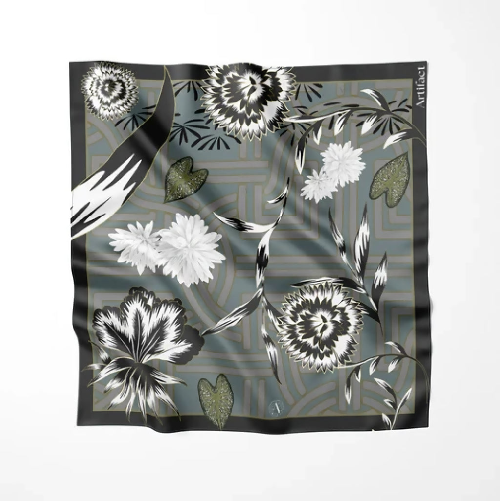 silva-noire-silk-scarf-black-white-floral