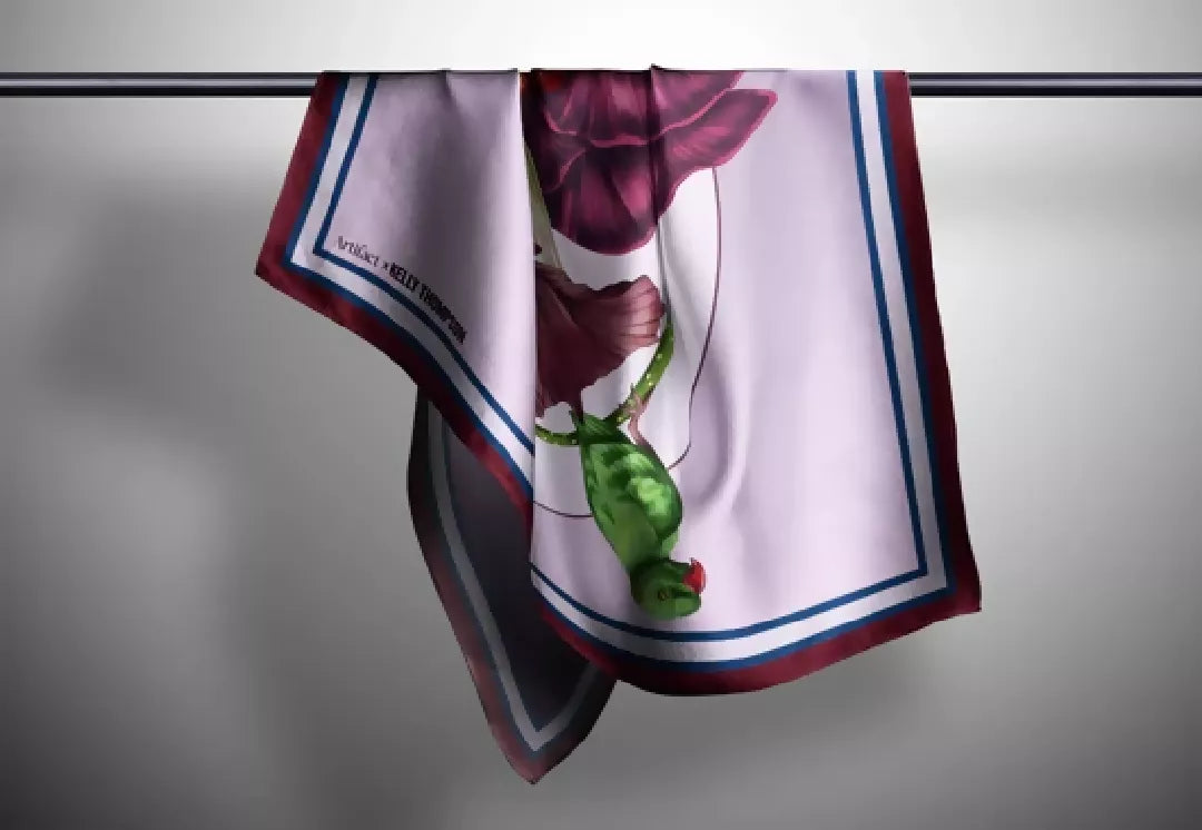 ArtifactxKT_PlumePlumSilkScarf_1