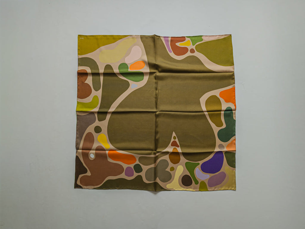 Eat Your Greens by Kunst & Colore, 90cm Silk Scarf