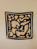 Crazy Pave In Ecru & Raven by Kunst & Colore, 70 cm Silk Scarf
