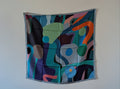 Colour Run in Sky by Kunst & Colore, 90cm Silk Scarf