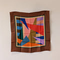 Tessa Framed Chestnut by Kunst & Colore, 65cm Silk Scarf