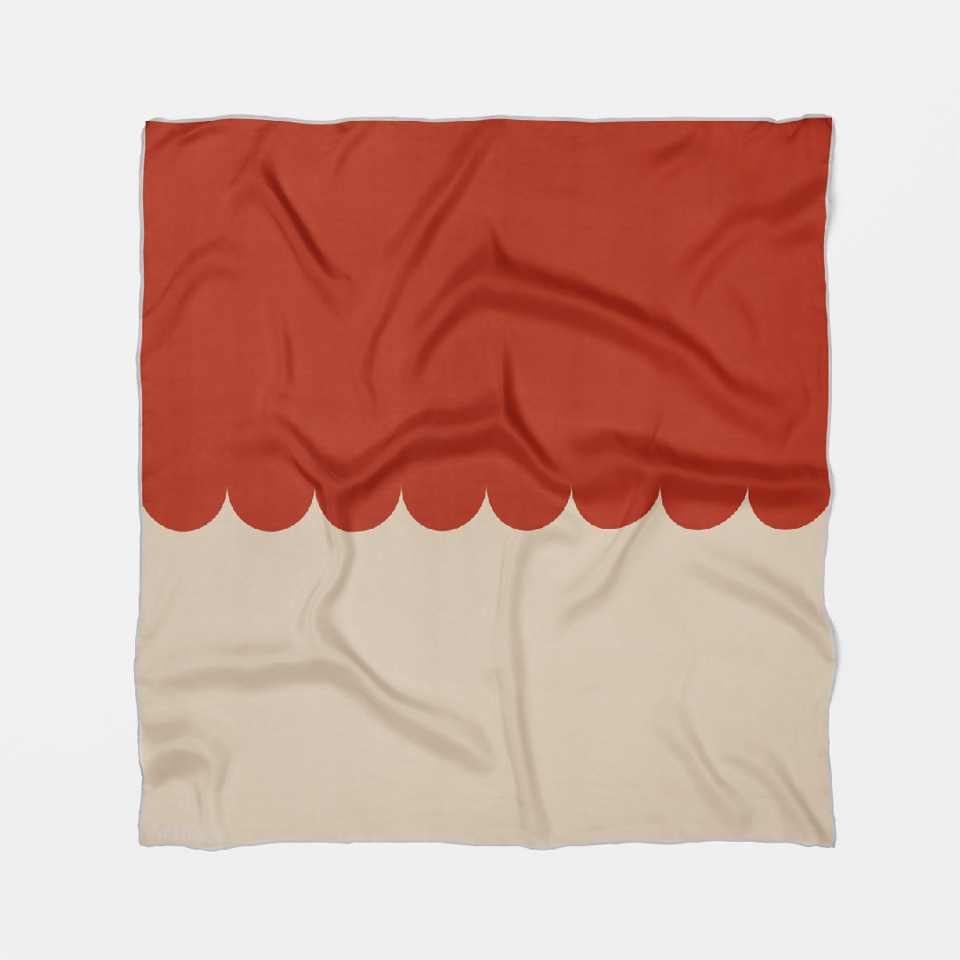 red_and_beige_square_silk_scarf