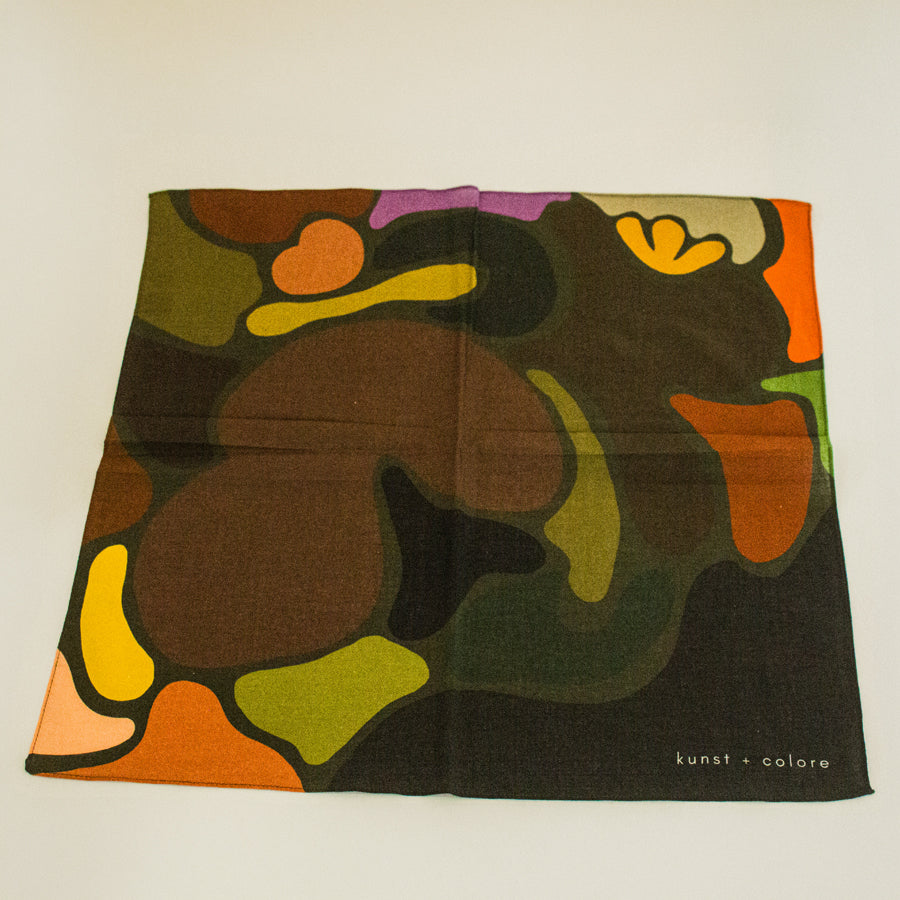 Imperfect Cotton Bandana Scarf 50cm Square, Olaf & Olive By Kunst & Colore