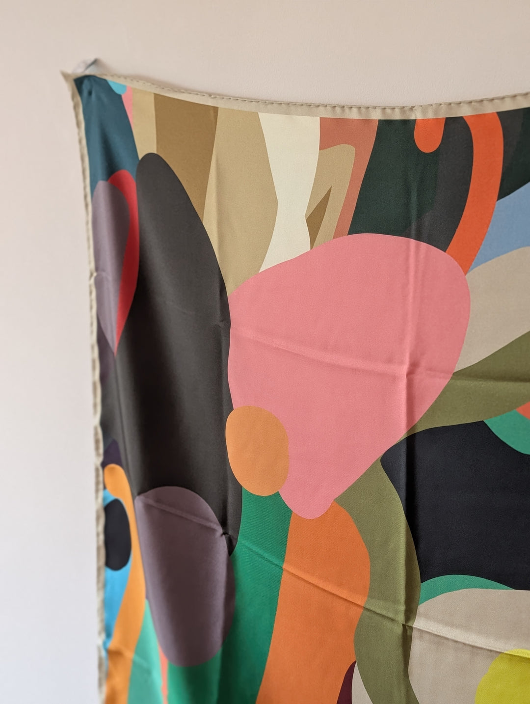 Colour Run in Coral by Kunst & Colore, 90cm Silk Scarf