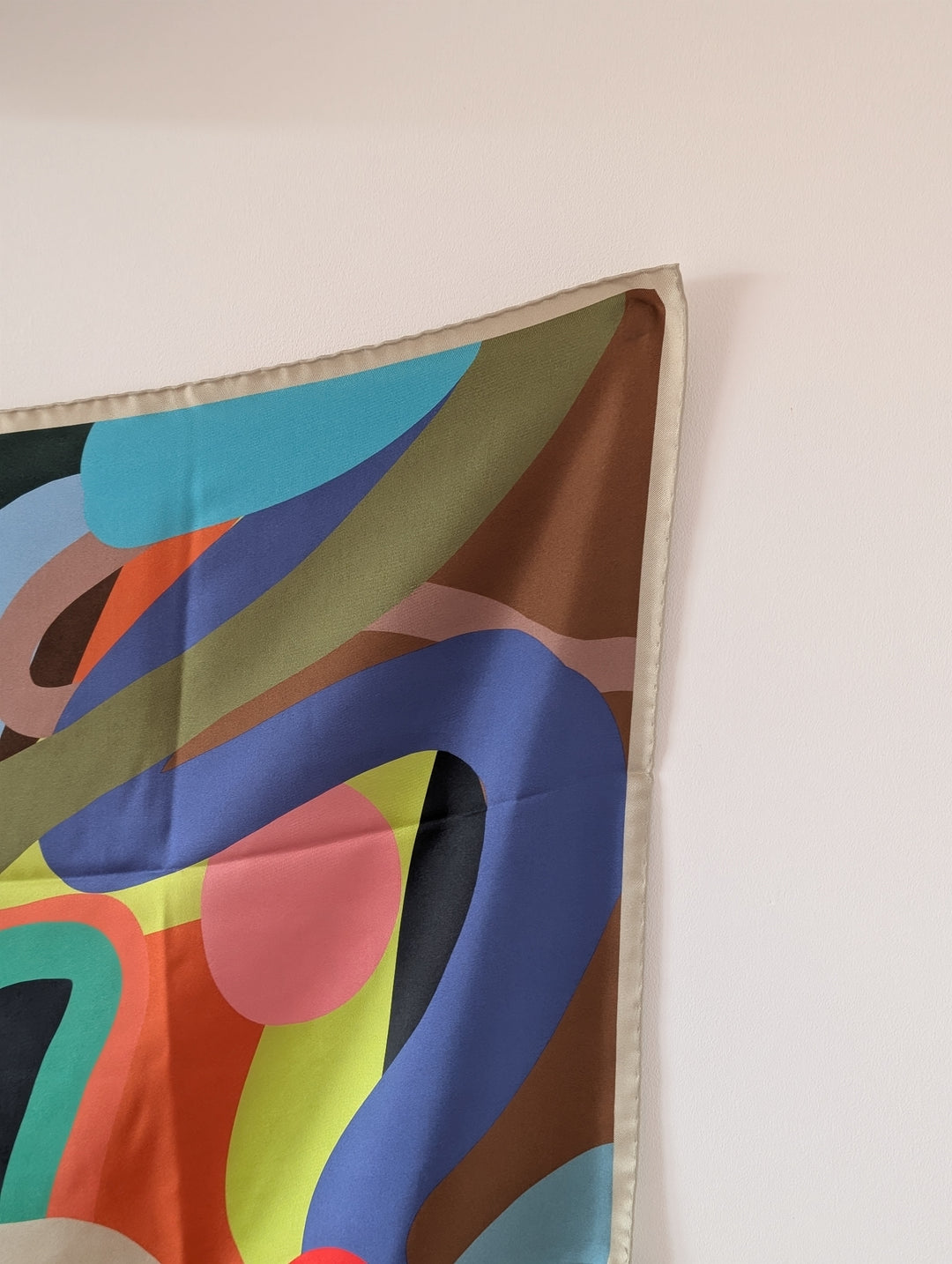 Colour Run in Coral by Kunst & Colore, 90cm Silk Scarf